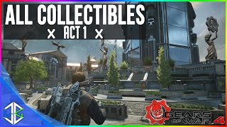 Gears of War 4 - All Collectibles Locations Act 1 (Cog Tags & More)