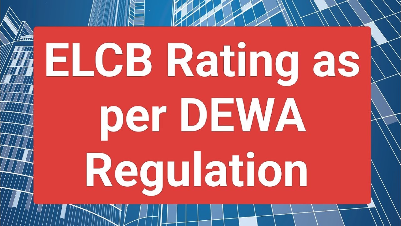 ELCB sensitive rating for different type of load as per DEWA Regulation