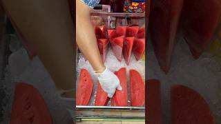 Only $0.5 Thai Street Fruits!  Watermelon Cutting Skills - Thai Street Food