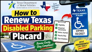 How to Renew Texas Disabled Parking Placard