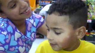 Isaiah & Gabby's rendition of "Jingle Bells" at Walmart
