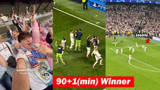 Real Madrid Players & Fans Crazy Reaction to Joselu's Last-minute Goal vs Bayern Munich