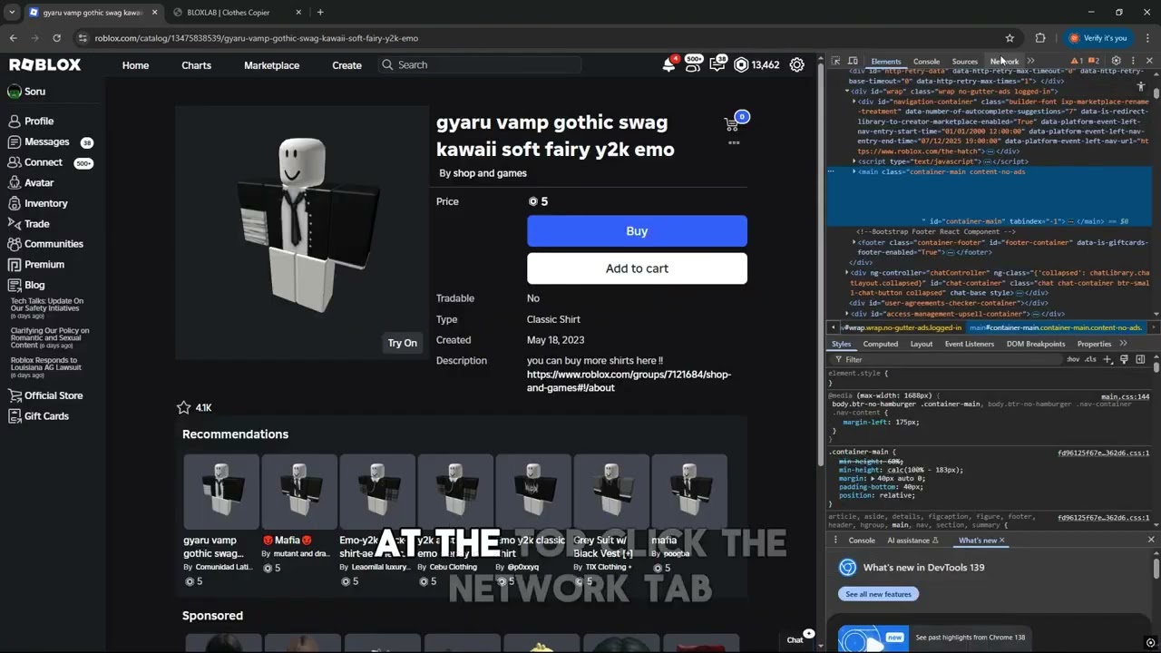 *WORKING* How to Copy Any Clothing Template On Roblox! (2025)