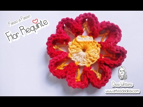 Flor Requinte de Crochê
