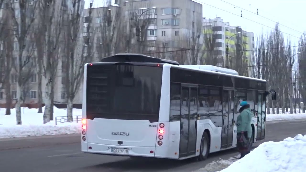 Автобус Isuzu Citiport изготовлен в Черкассах. Ataman B120 № CA 4112 IB ПАО «Черкасский автобус»