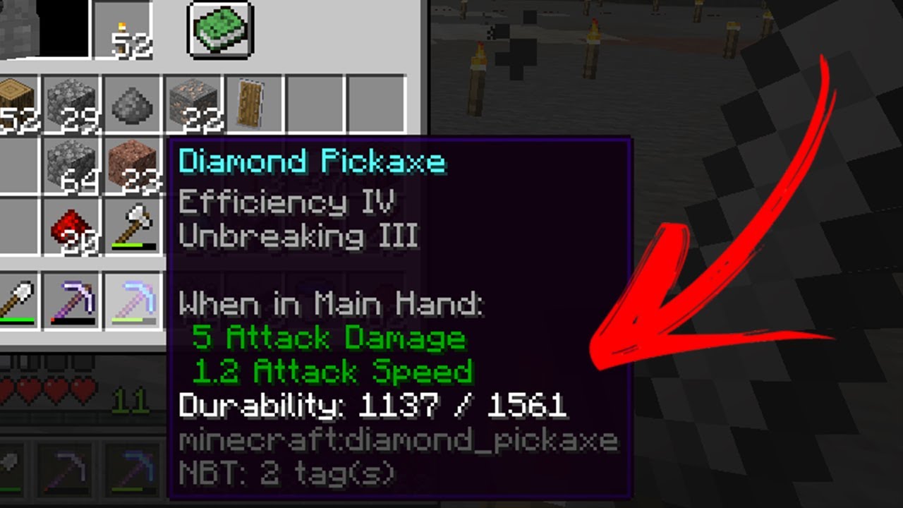 MINECRAFT: COMO EXIBIR A DURABILIDADE DAS FERRAMENTAS - YouTube