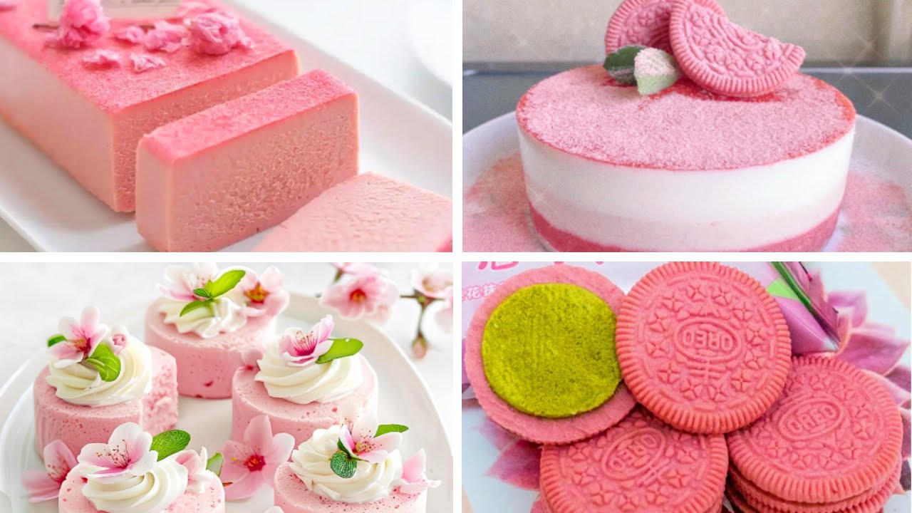 Satisfying Relaxing Video|🌺🎂🍰🍩Cherry Blossom Chocolate Biscuit Recipe|Asmr|Tiktok