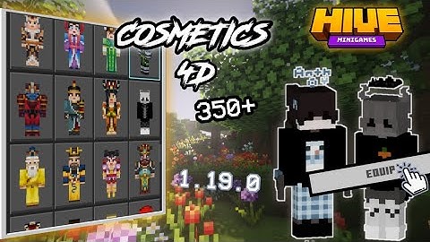 MCPE COSMETICS 4D *350+ skins* (Works on hive) (Mcpe 1.19.0)