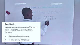 Newton's Second Law Worked Example | Calculate Acceleration and Final Velocity Step by Step