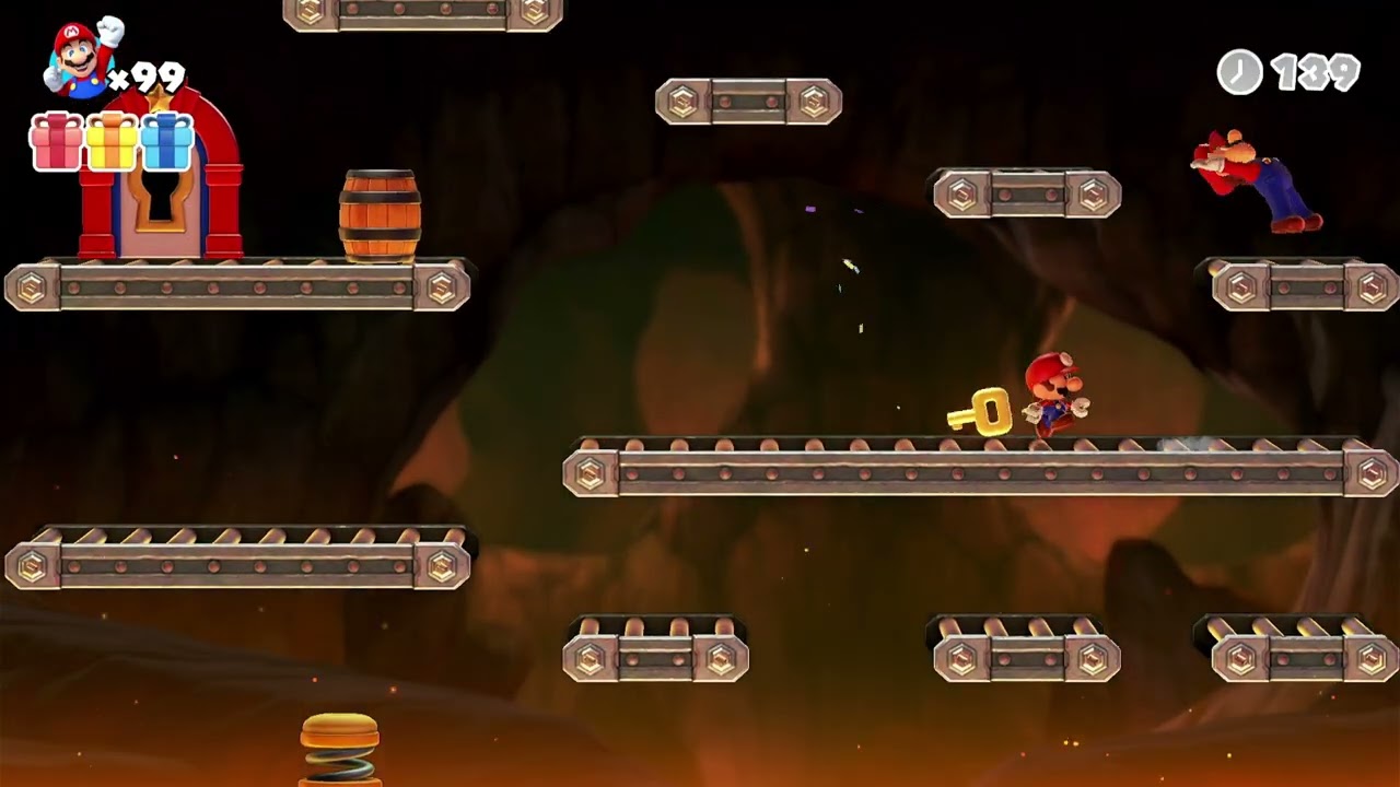 Mario vs. Donkey Kong | Fire Mountain Plus Level 3-5+ - 100% | Switch Gameplay