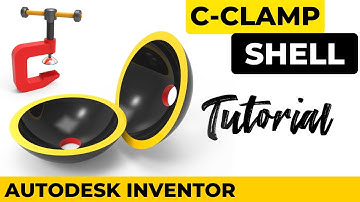 Autodesk Inventor Tutorial - Exercise 8-4 C Clamp #inventorthread