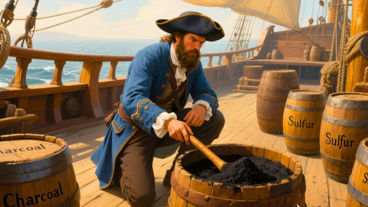 Как пираты производили и хранили порох в море