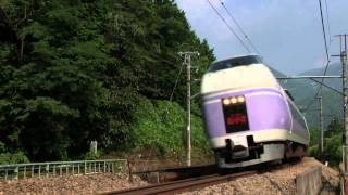 中央線　夏のE351系「スーパーあずさ」詰合せ　梁川・鳥沢・初狩・塩山・長坂