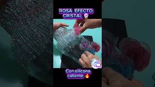 Rosas y hojas en Efecto Cristal 🔮 #diy #parati #silicona
