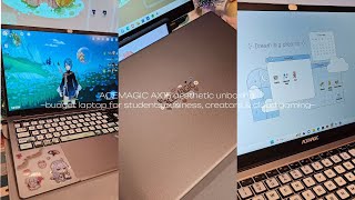 ☁️acemagic ax15 aesthetic unboxing  | budget laptop for students, business, creators & cloud gaming screenshot 1