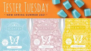 New Scentsy Spring Summer 2021 Tester Tuesday (Sand Swept, Magnolia Linen and Sun-Soaked Petals)