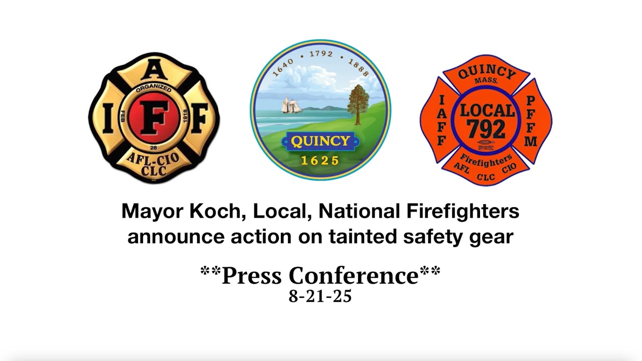 **Press Conference** Mayor Koch, Local, National Firefighters announce action on tainted safety gear