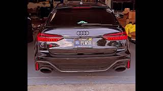 Audi RS6 Downpipes Resonator Delete Stage 2 Tune - Valves closed and open