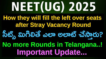 KNRUHS B&C Category Stray Vacancy, How they will fill the left over seats after Stray Vacancy Round?