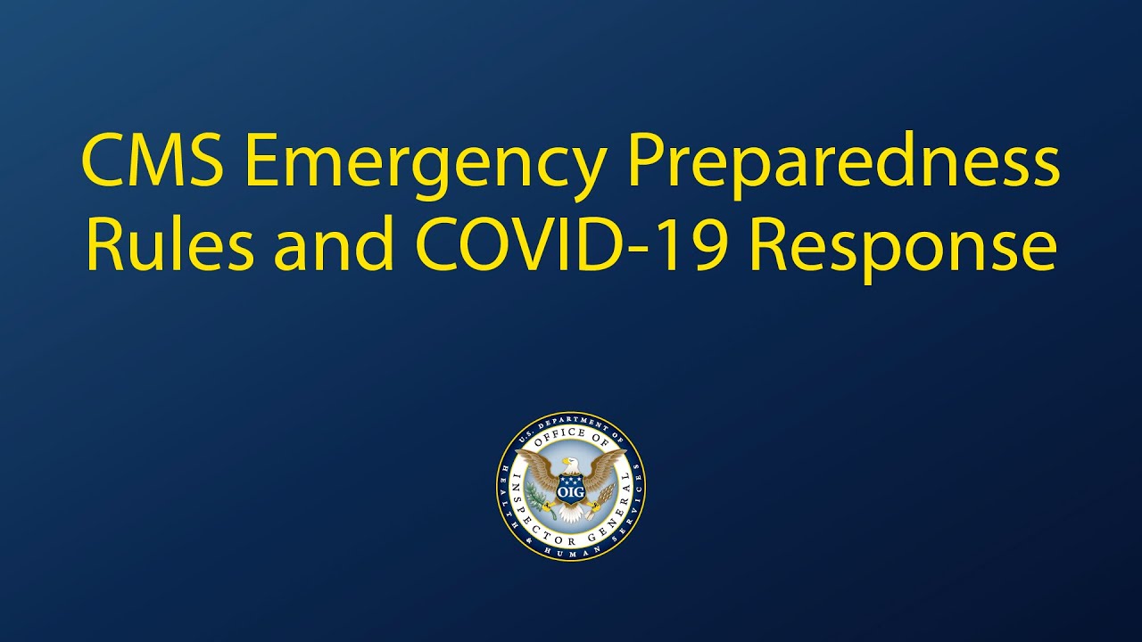 CMS Emergency Preparedness Rules and COVID19 Response YouTube