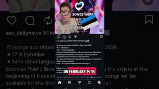 171 SONGS SUBMITTED TO EESTI LAUL 2026 - MAJORITY OTHER LANGUAGES #eurovision2026 #eestilaul