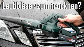 Akku Laubbläser zum Auto trocknen