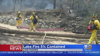 Evacuations Remain In Place As Stubborn Lake Fire Burns Over 11K Acres