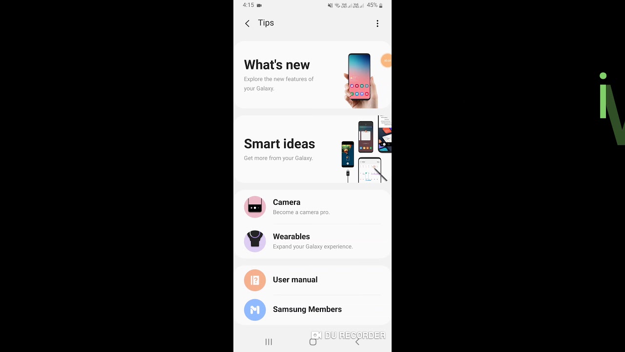 Samsung A70 Android 10 of (smart ideas)