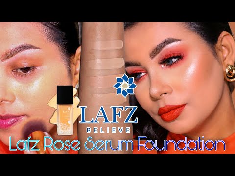 LAFZ ROSE SERUM FOUNDATION | DEMO, SWATCHES & PERSONAL THOUGHTS | TRISHITA NOWROJ