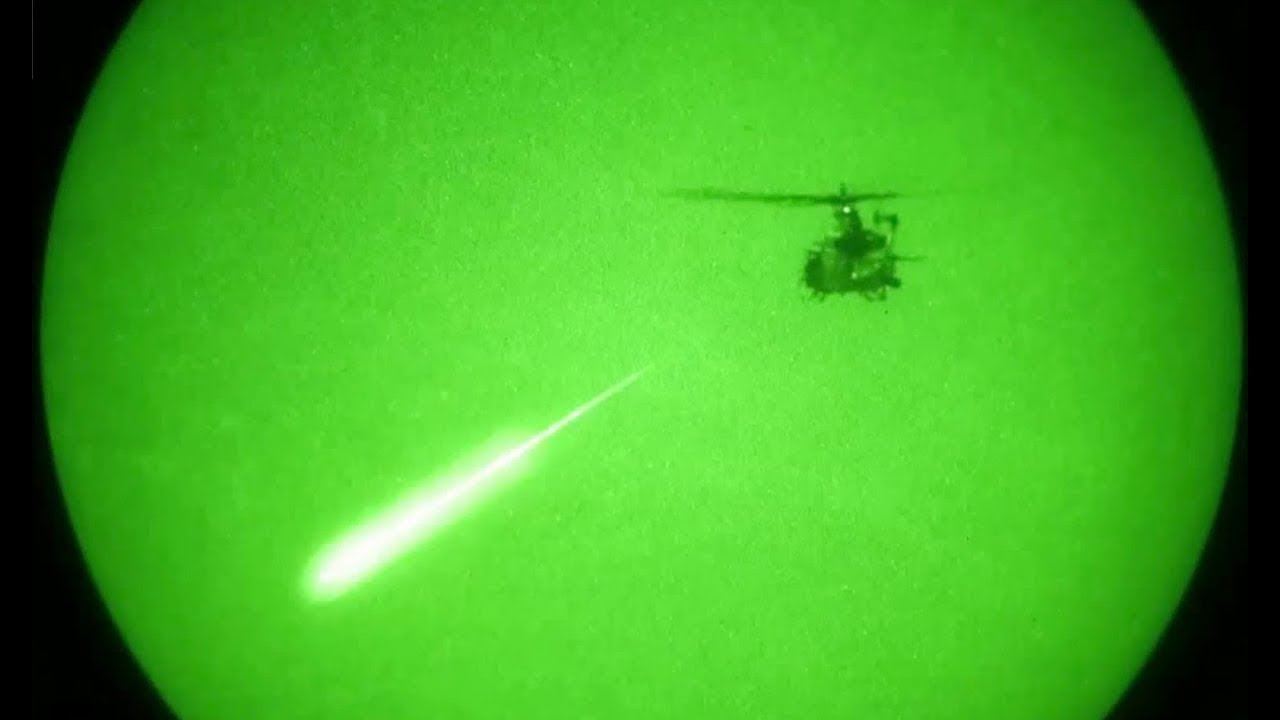 AWESOME!!! Urban AIR CLOSE NIGHT VISION of Venom attack helicopter's TRACER FIRE!