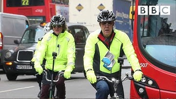 James May and Jeremy Clarkson trying to cycle around London safely | Top Gear - BBC