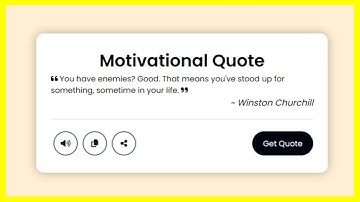 Random Quote Generator using HTML CSS  and JavaScript | JavaScript Project Ideas