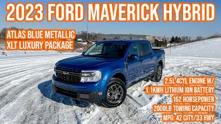 2023 Ford Maverick Hybrid XLT Lux Pkg - Atlas Blue Metallic w/ Navy Pier Interior by Travis Huisman 5,325 views 1 year ago 4 minutes, 1 second