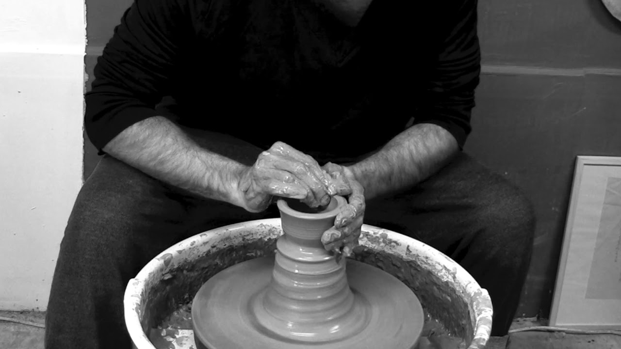 Poterie, tournage de grès à la motte, Bol à thé vert japonais : sencha chawan
