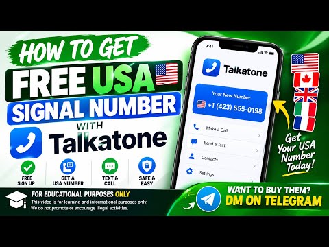 How to Get a FREE USA Signal Number with Talkatone (2026) | Easy Setup Guide