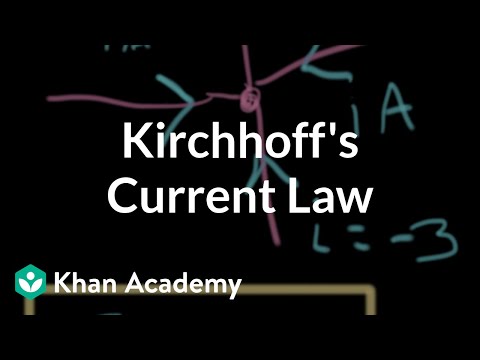 Kirchhoff's current law | Circuit analysis | Electrical engineering | Khan Academy