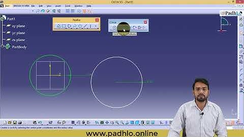 Class 4 - Circle Tool in CATIA by Jitendra Kumar l CAD CAM EXPERTS l PADHLO ONLINE l Mechanical