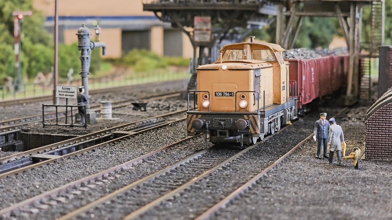 H0 Neustadt Anlage / DR Epoche IV - Personenzugfahrten und Rangierfahrt aus dem BW Teil 2