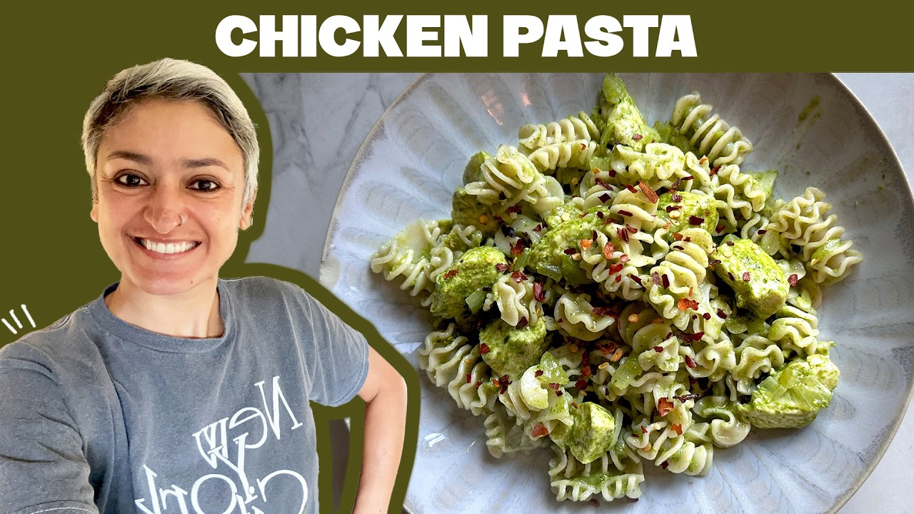 30 minute meals - PESTO CHICKEN PASTA! - YouTube