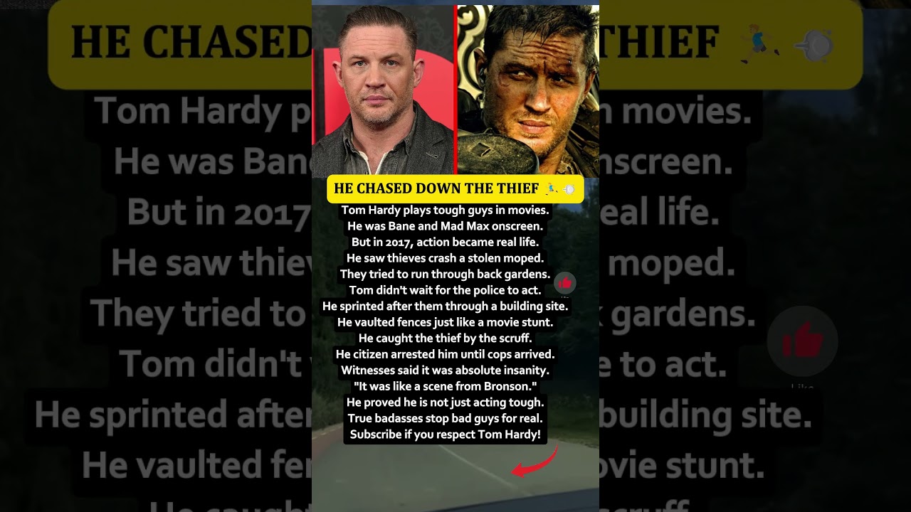 The day Tom Hardy became a real hero... 🏃‍♂️💨 