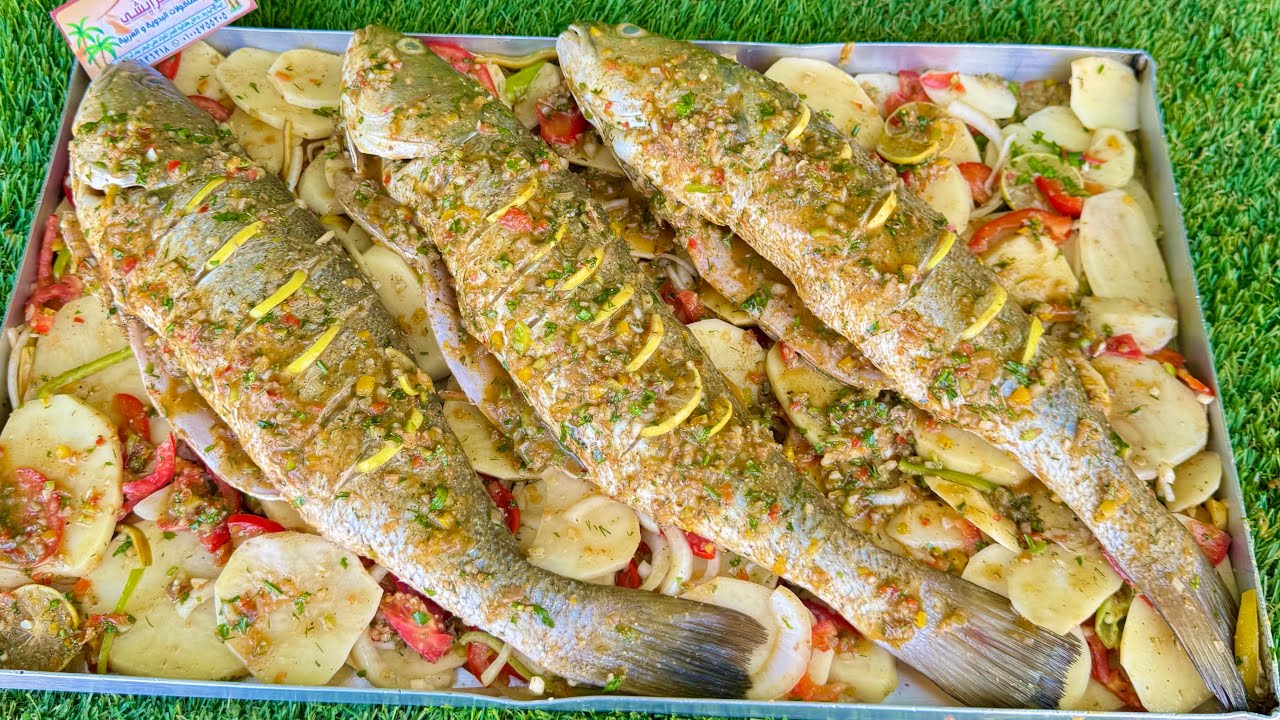 طريقه عمل صينيه سمك لوت بالبطاطس