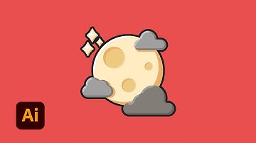 Drawing a Full Moon (Adobe Illustrator CC Speed Vector Art)