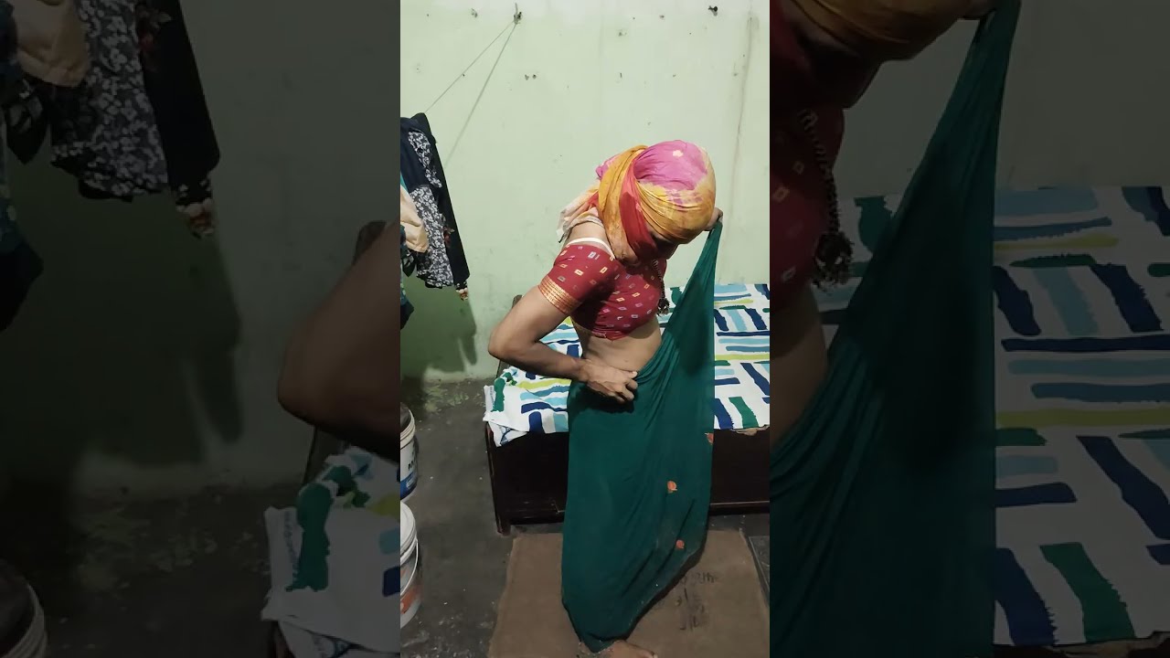 Boy to sari apni bhabhi ki sari  phneta he rat ke