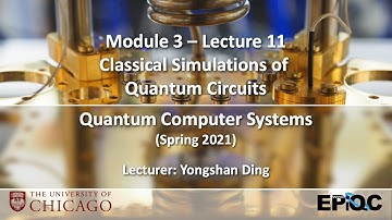 Lecture11: Classical Simulations | Quantum Computer Systems @ UChicago, Yongshan Ding