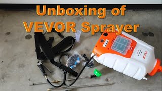 VEVOR Battery Powered Backpack Sprayer 4 Gal Tank 0-90 PSI Adjustable Pressure Unboxing