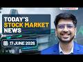 Daily Stock Market News(17 June 2026):Crude Below $80, Gold Rebounds, Sona BLW &amp; JLR Dividend