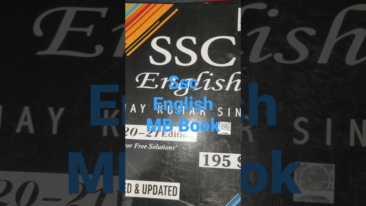 Ssc English MB Book Review (2020-2021) Edition by A.K.Singh for all ssc  & other exams 