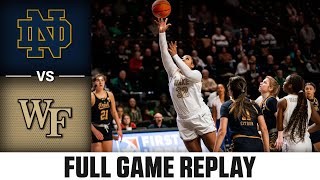 Notre Dame vs. Wake Forest Full Game Replay | 202324 ACC Women’s Basketball