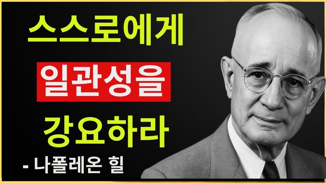 자신을 일관되게 만들어라, 그러면 모든 것이 제자리를 찾는다 – 나폴레온 힐