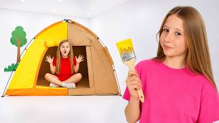 nastya friends go camping home